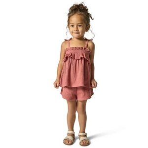 Modern Moments by Gerber 3T Dark Rose Smocked Set 💕 Ruffles + Bows 🎀